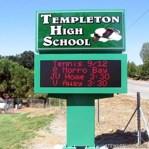 School Sign for Templeton High School