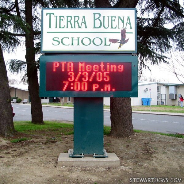 School Sign for Tierra Buena Elementary School