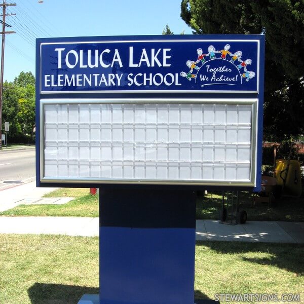 School Sign for Toluca Lake Elementary School