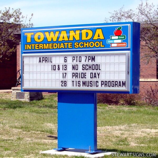 School Sign for Towanda Primary / Intermediate School