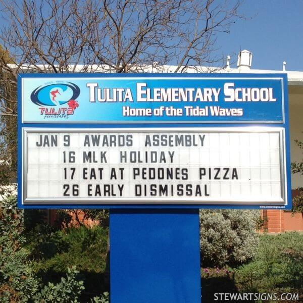 School Sign for Tulita Elementary School