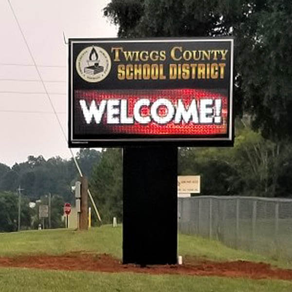 School Sign for Twiggs County School District