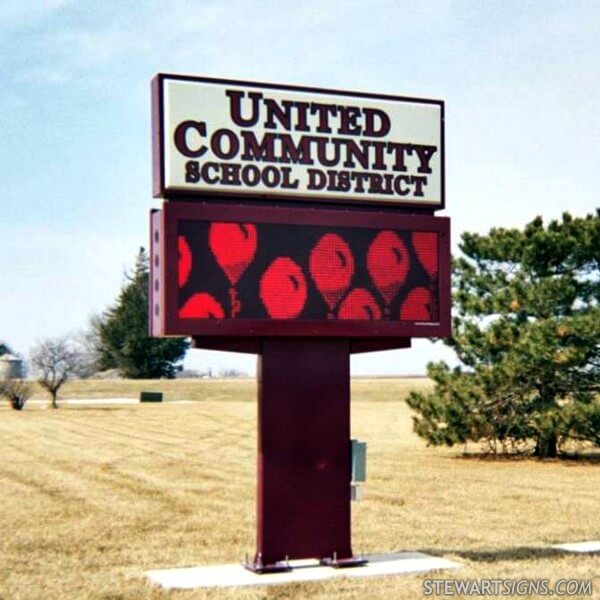 School Sign for United Community School District