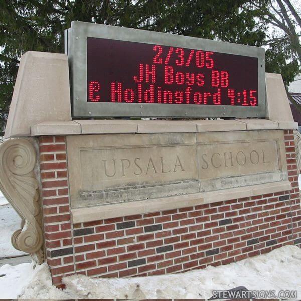 School Sign for Upsala Area Schools