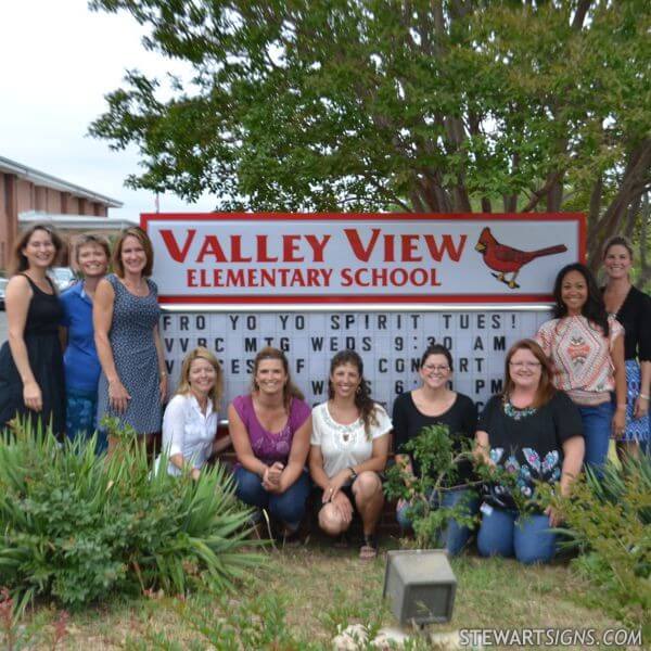 School Sign for Valley View Elementary School