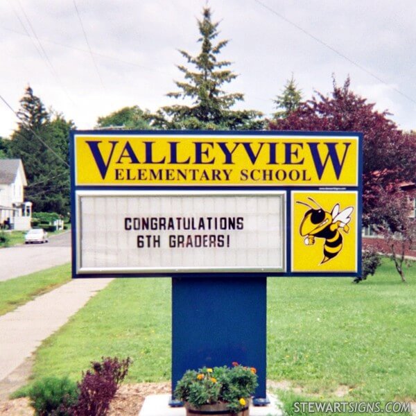 School Sign for Valleyview Elementary School