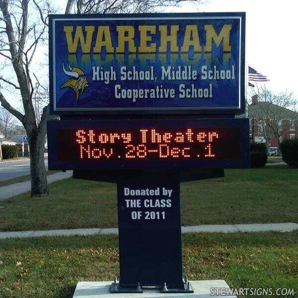 School Sign for Wareham Senior High School