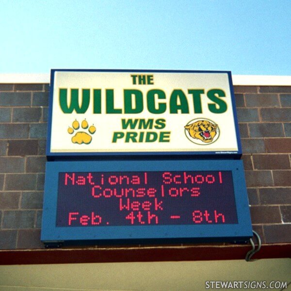 School Sign for Weddington Middle School