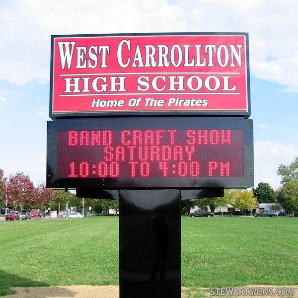 School Sign for West Carrolton High School