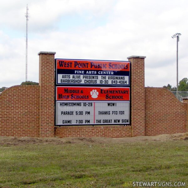 School Sign for West Point Elementary School