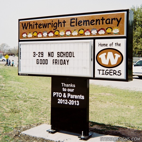 School Sign for Whitewright Elementary School