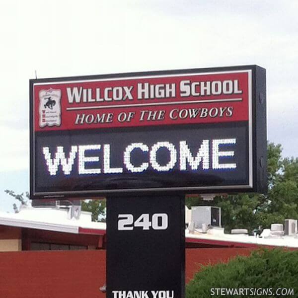 School Sign for Willcox High School