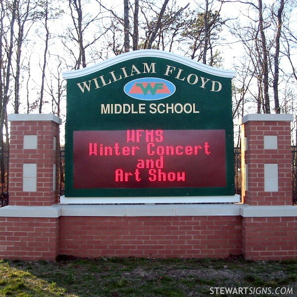 School Sign for William Floyd Middle School