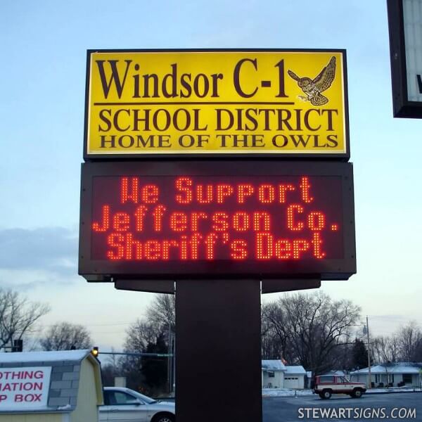 School Sign for Windsor C-1 School District