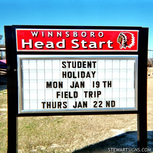 School Sign for Winnsboro Head Start