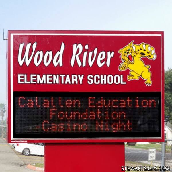 School Sign for Wood River Elementary School