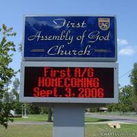 Church Sign for Griffin First Assembly Of God - Griffin, GA