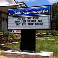 Church Sign For Harmony Baptist Church - Marengo, Oh