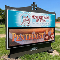 Church Sign for Cornerstone Church of the Nazarene - Cullman, AL