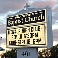 Church Sign for Harmony Baptist Church - Marengo, OH